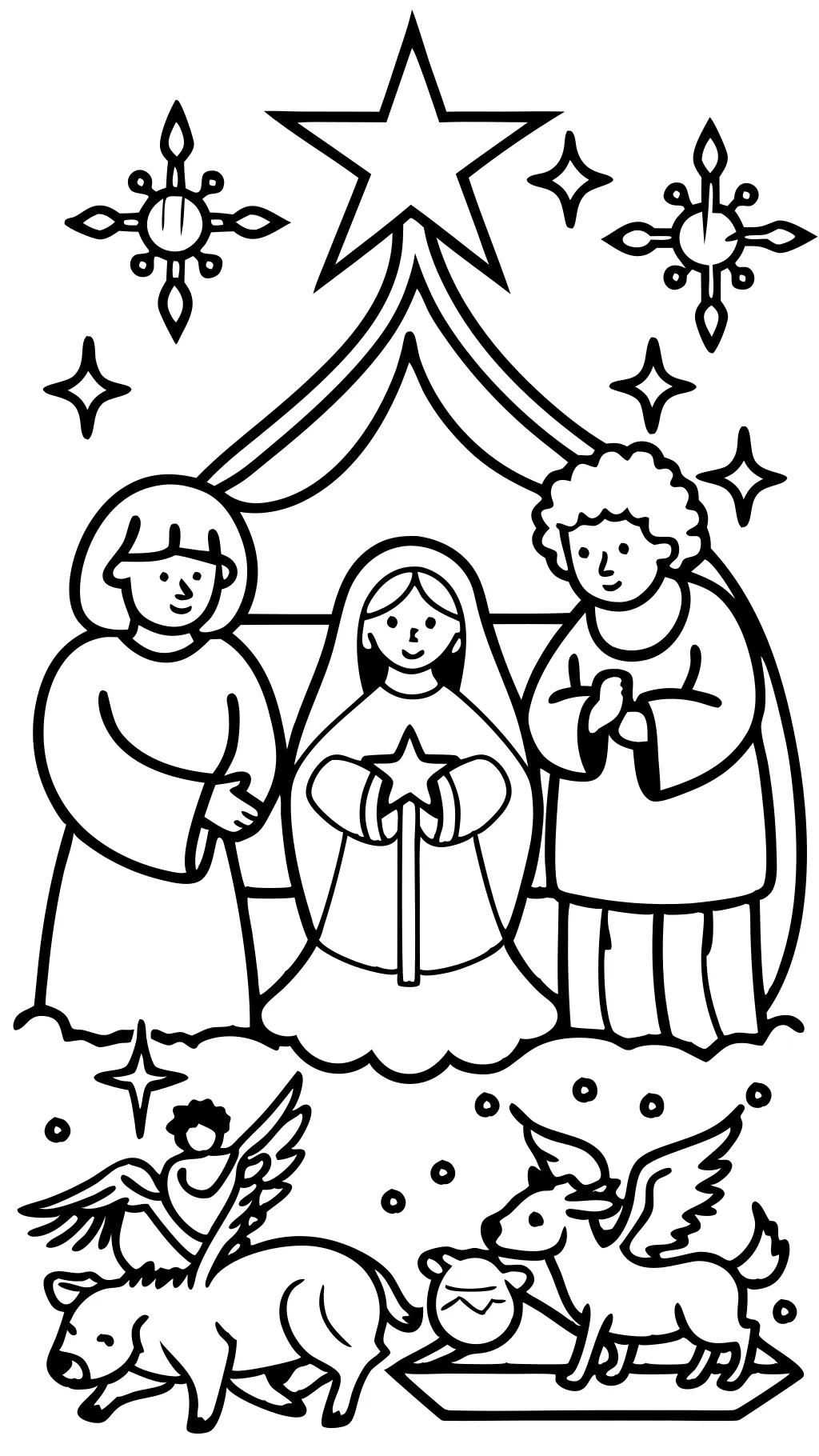 free christian christmas coloring pages